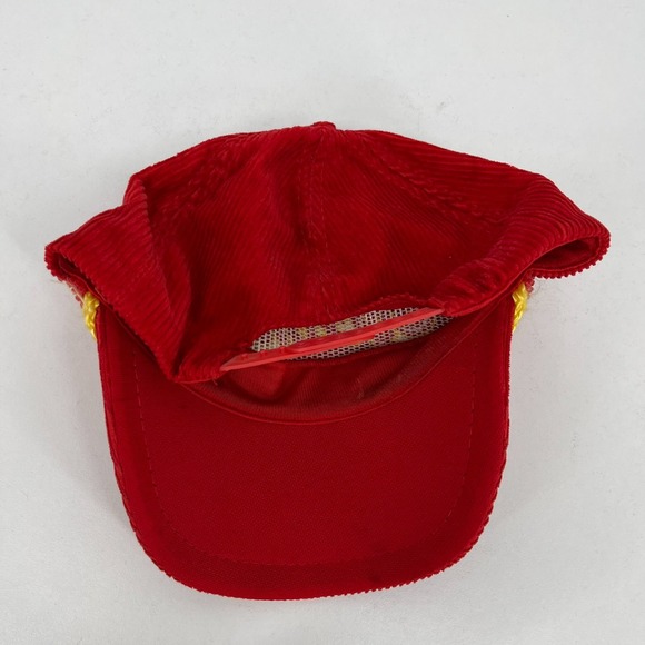 Vtg‎ 80s Iowa Cyclones Snapback Hat Men\'s One Size Red Corduroy Rope